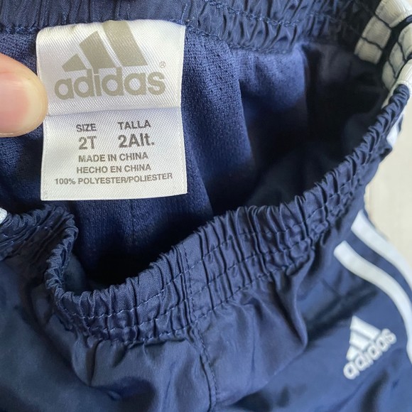 Adidas Jersey Lined Navy Blue 3-StripeTrack Pants/Joggers - Picture 5 of 5